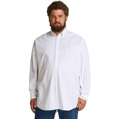 Abbildung von Tommy Hilfiger Polka DOT Hemd, Herren, Größe: XXL, Optic white/navy