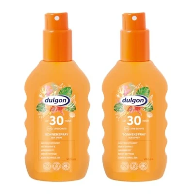 Abbildung von dulgon 2x Sonnenschutz Spray 30 200ml Sonnencreme ohne Octocrylene Schutz vor UVA &amp; UVB vegan mikroplastikfrei