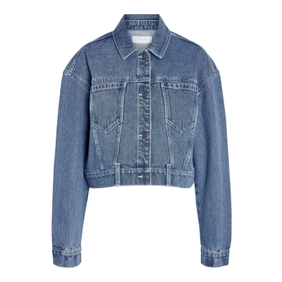 Abbildung von Noisy May Nmronja CROP Jacket Jeansjacke, Damen, Größe: XS, Medium blue denim