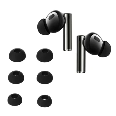 Abbildung von kwmobile 6X Polster kompatibel mit Xiaomi Realme Buds Air 5 Pro 3 Größen Silikon Ohrstöpsel In Ear Kopfhörer