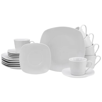 Abbildung von CreaTable Kaffeeservice &quot;Geschirr Set Amelie&quot;, (Set, 18 tlg., Kaffeegeschirr für 6 Personen), Service, weiß, Teile, Personen