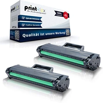 Abbildung von 2X Print Klex Tonerkartuschen kompatibel für HP Laser 107 A r Series w MFP 130 135 ag W1106A 106A 106 Black Schwarz Office Plus Serie
