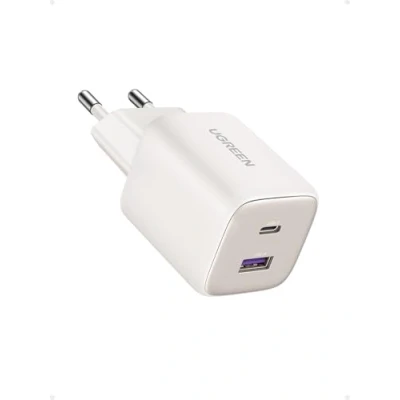 Abbildung von UGREEN Nexode USB C Ladegerät 35W iPhone Schnellladegerät 2 Port Netzteil GaN II Stecker kompatibel mit 16 Pro Max, Pro, 16, 15, 14, 13, Galaxy S24 Ultra, iPad, Tab A8, Pixel (Weiß)