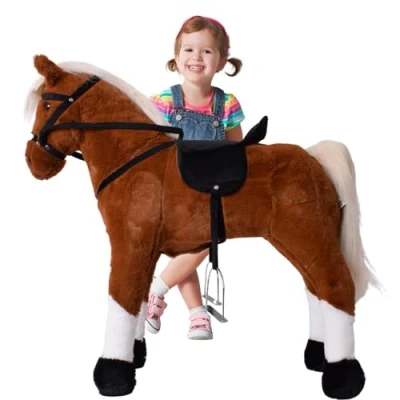 Abbildung von Reitpferd 70cm Spielpferd als Stehpferd, ein Pferd zum Reiten für Kinder in Hell