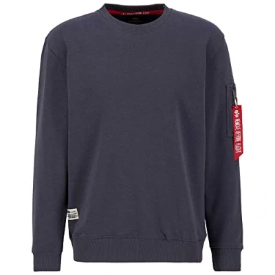 Abbildung von Alpha Industries Blood CHIT Sweatshirt, Herren, Größe: 2XL, Greyblack