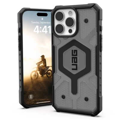 Abbildung von Apple iPhone 16 Pro Max Hülle MagSafe Kunststoff UAG Hard Case/Backcover Handyhülle Grau Shockproof/Stoßfest