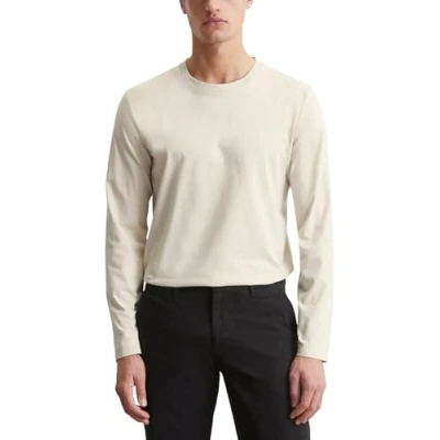 Abbildung von Marc O&#039;Polo LONG Sleeve CREW NECK ICON Chest Print Langarmshirt, Herren, Größe: 3XL, Gray silk