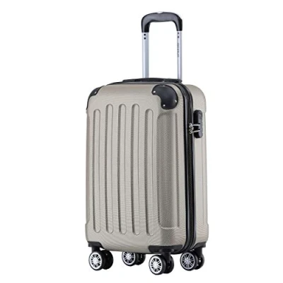 Abbildung von BEIBYE Hartschalen Koffer Trolley Rollkoffer Reisekoffer Handgepäck 4 Rollen (M L XL Set) (Champagner, M)