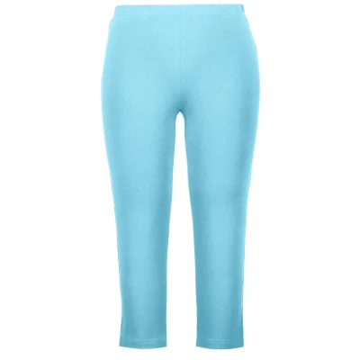 Abbildung von Ulla Popken Grosse GRÖSSEN Capri Klassische 7/8 IN UNI Enganliegende Nachtwäsche Hose, Damen, Größe: 46/48, Light blue