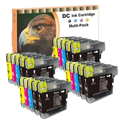 Abbildung von D&amp;C 20set Druckerpatronen kompatibel für Brother LC 980/1100 DCP 185C,DCP 385C,DCP 395CN,DCP 585CW,DCP 6690CW,DCP J615W, J715W,MFC 490CW,MFC 5490CN,MFC 5895CW,MFC 6890CDW,MFC 795CW,MFC 990CW