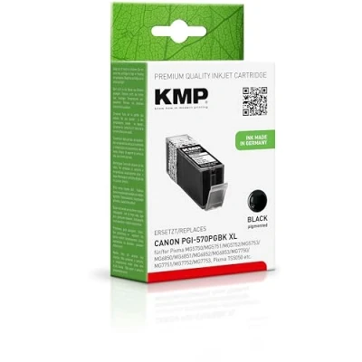 Abbildung von KMP Tintenpatrone passend für Canon PGI570PGBKXL Black (0318C001) Pixma MG 5750, 5751, 5752, 5753, 6850, 6851, 6852 etc.