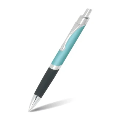 Abbildung von Online Druck Kugelschreiber Magic Blue, Sporty Hellblau, Aluminium Kulli, auswechselbarer Mine, dokumentenecht, schwarzschreibend, Metallclip, 1 Stück