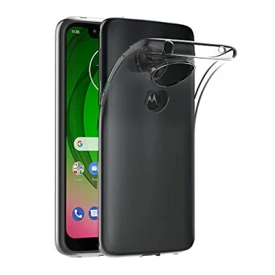 Abbildung von AICEK Hülle Compatible für Moto G7 Play Transparent Silikon Schutzhülle Motorola Case Clear Durchsichtige TPU Bumper Handyhülle (5,7 Zoll)