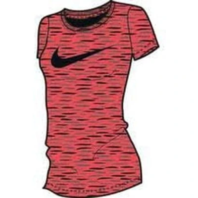 Abbildung von Nike Damen W NK Dry Tee DFC Crew T Shirt, Ember Glow/Htr/Black, 2XL