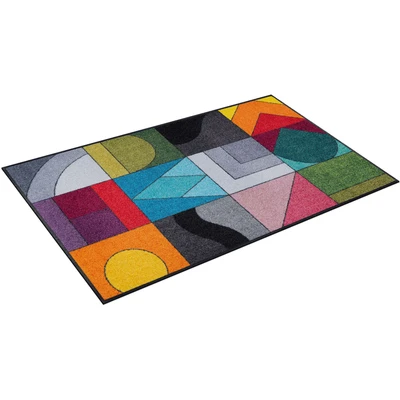 Abbildung von wash+dry by Kleen Tex Teppich &quot;Momix&quot;, rechteckig, modernes Patchwork Design, rutschhemmend, waschbar