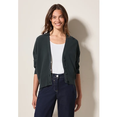 Abbildung von Cecil MIT Strktur Strickjacke, Damen, Größe: Large, Grün