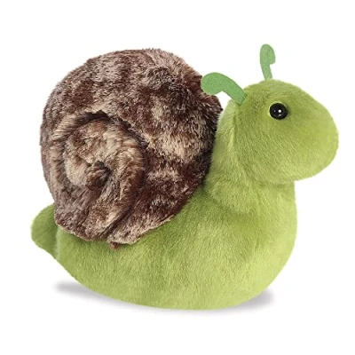 Abbildung von Aurora, 31859, Mini Flopsie Slow Schnecke, 20,5cm, Eco Friendly Plüschtier, Grün &amp; Braun