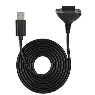 Abbildung von Ladekabel für 360 Controller 2 In 1 1,5 M Schnelllade ABS Ladekabel, Kabelgebundenes Controller(Schwarz)