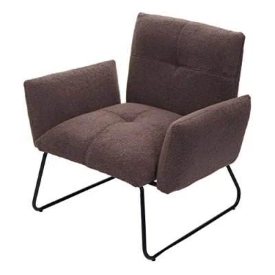 Abbildung von Mendler Lounge Sessel HWC K34, Cocktailsessel Sessel, Bouclé Stoff/Textil MVG Zertifiziert braun