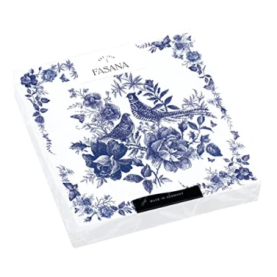 Abbildung von Fasana Papierserviette 20 Servietten Fairytale Pheasant blue 33x33cm, (20 St)