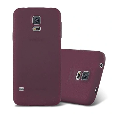 Abbildung von Cadorabo Hülle kompatibel mit Samsung Galaxy S5 / NEO Schutzhülle TPU Silikon Case Frost Design Slim Kratzfest Weiche Gummi Rundumschutz für in Lila