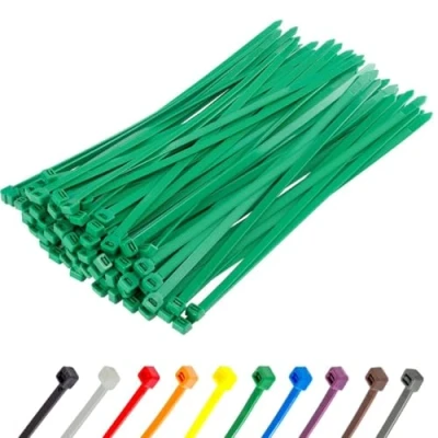 Abbildung von Gocableties Kabelbinder 100 Stück Grün, 300 mm x 7,6 mit 54,4 kg Zugfestigkeit, Zugfestigkeit kg, extra starkes, UV Beständig Set