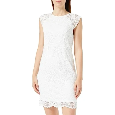 Abbildung von ONLY Damen ONLARZINA SL LACE Dress WVN Kleid, Cloud Dancer, XS