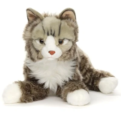 Abbildung von Uni Toys Kuscheltier Norwegische Waldkatze 46 cm (Länge) Plüsch Katze Plüschtier, zu 100 % recyceltes Füllmaterial