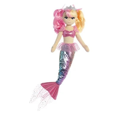 Abbildung von Aurora World 33235 Sea Sparkles Pastellmeer Plüsch, 46 cm, Rose, Bunt