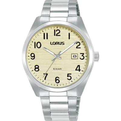 Abbildung von Lorus Herren Analog Quarz Uhr mit Edelstahl Armband RH911RX9