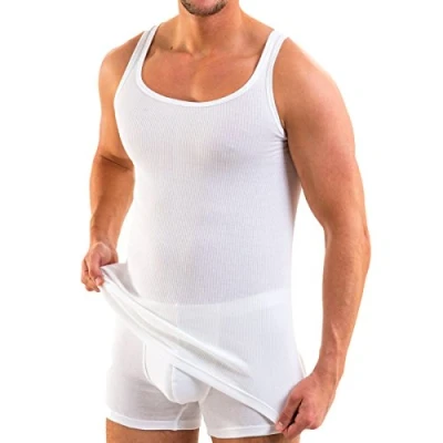 Abbildung von HERMKO Unterhemd 3018 Herren Doppelripp aus 100% Bio Baumwolle