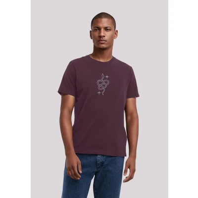 Abbildung von F4NT4STIC Mystical Snake Tshirt print, Herren, Größe: Small, Maroon
