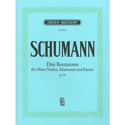 Abbildung von 3 Romanzen op. 94 für Oboe (Violine/Klarinette) und Klavier Breitkopf Urtext (EB 8632)