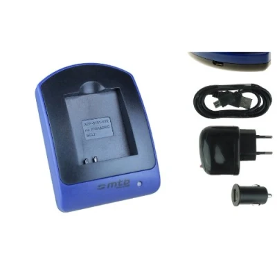 Abbildung von Ladegerät (USB, KFZ, Netz) kompatibel mit Panasonic DMW BCL7 / Lumix DMC F5, FH10, FS50, SZ3, SZ9, SZ10, XS1, XS3