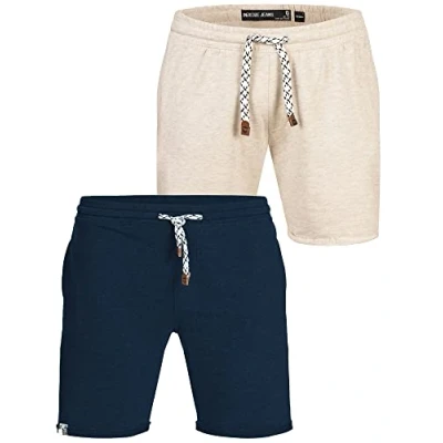 Abbildung von Indicode Jeans 2 PACK EDDY Shorts, Herren, Größe: XXL, Sand mix navy