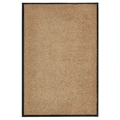 Abbildung von andiamo Premium Fußmatte Wash &amp; Clean langlebige Schmutzfangmatte Hauseingang als innen oder Fußabtreter im überdachten Außenbereich saugstarker Fußabstreifer 40 x 60 cm Beige