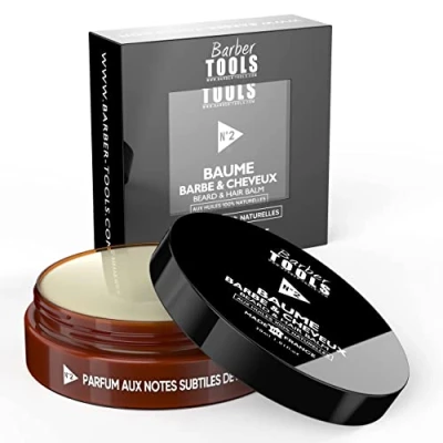 Abbildung von Bartbalsam N2 Mit 100% natürlichen Ölen 30ml MADE IN FRANCE Nährt, hydratisiert, strukturiert. 2 Wachsen, Buttern, 5 Pflanzenölen, ätherischen Ölen, Vitamin E BARBER TOOLS