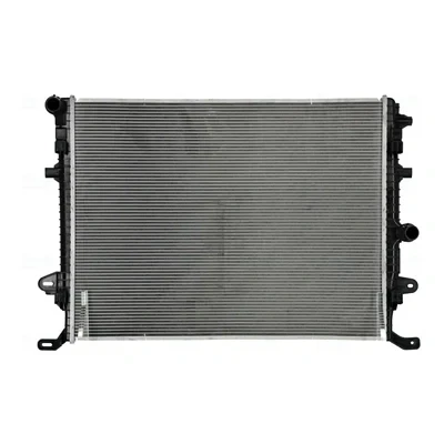 Abbildung von NISSENS 607102 Kühler, Motorkühlung Aluminium 650mm 495mm 32mm ohne Dichtung Kappe, Ausgleichsbehälter Kühlrippen gelötet