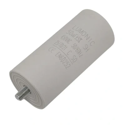 Abbildung von Lumonic Anlaufkondensator mit Stecker 6,3x0,8mm I 50µF 450V 45x100mm 50uF Motorkondensator Kunststoffgehäuse Betriebskondensator für Pum