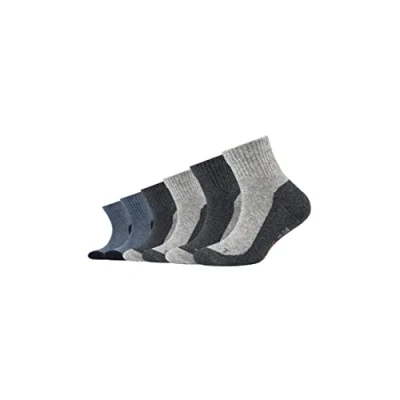 Abbildung von camano Protex Function Quarters 6 PACK Unisex Socken für Kinder, Größe: 31 34, Dark grey melange