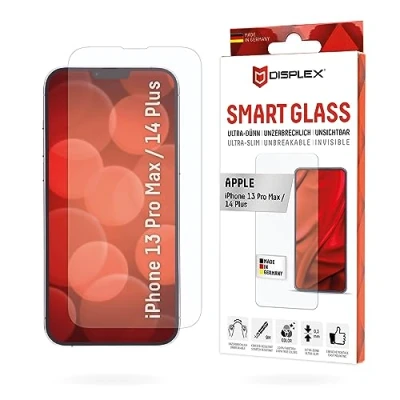 Abbildung von Displex Smart Glass (9H) für Apple iPhone 13 Pro Max/14 Plus, Montagesticker, unzerbrechlich, ultra dünn, unsichtbar