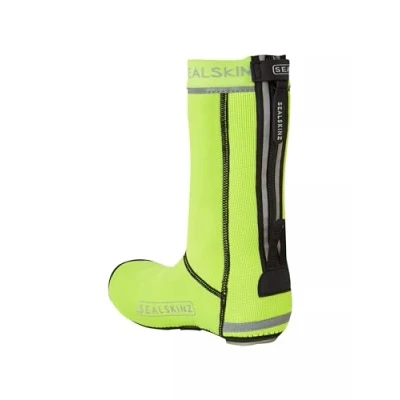Abbildung von SEALSKINZ Caston Rad Überschuhe, unisex, Allwetter, mit offener Sohle, neongelb, Größe M