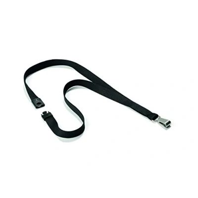 Abbildung von Durable Textilband Soft Colours mit Karabinerhaken, 10 Stück, schwarz, 812701