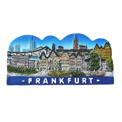 Abbildung von 3D Kühlschrankmagnet, Frankfurt Deutschland, Souvenir, Geschenk, Heim und Küchendekoration, Magnet Aufkleber Kollektion, Deutschland Kühlschrankmagnet