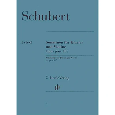 Abbildung von Sonatinen Op 137. Violine, Klavier: Besetzung: Violine und Klavier (G. Henle Urtext Ausgabe)