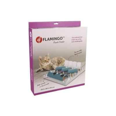 Abbildung von Flamingo Tier Intelligenzspielzeug Katzenspielzeug Fumbo grau