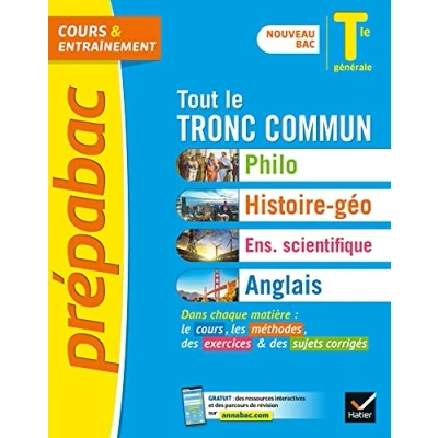 Abbildung von Prépabac Tout la Tle générale (tronc commun) Bac 2024 (toutes les matières): Philo, Histoire Géographie, Enseignement scientifique, Anglais