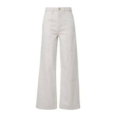 Abbildung von s.Oliver HIGH RISE WIDE LEG Flared Jeans, Damen, Größe: 38x32, Ecru