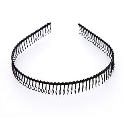 Abbildung von mollensiuer 6 Stück Unisex Haarbänder aus Metall, mit Zähnen, Kamm, Haarreif, Kopfbedeckung, Zubehör für Damen und Herren