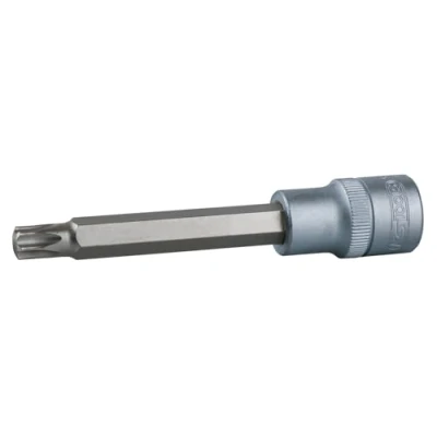 Abbildung von KS TOOLS 911.1526 E Steckschlüsseleinsatz DIN 3120, ISO 1174 T45 Chrom Vanadium Stahl Torx gerändelt